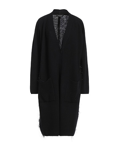 FABIANA FILIPPI Cardigan Black 75% Merino Wool, 15% Silk, 10% Cashmere, Viscose, Polyamide