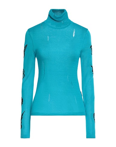 ANDERSSON BELL Rollkragenpullover Azurblau 64% Rayon, 29% Lyocell, 7% Seide