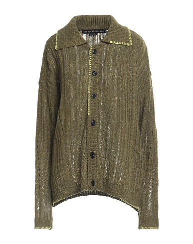 ANDERSSON BELL Cardigan Military green 55% Polyester, 20% Acrylic, 11% Synthetic fibers, 8% Wool, 6% Cotton