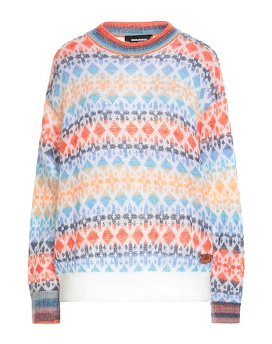 DSQUARED2 Jumper Orange 43% Mohair wool, 31% Polyamide, 17% Alpaca wool, 9% Wool, Cow leather