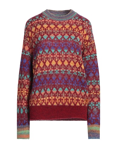 DSQUARED2 Jumper Burgundy 43% Mohair wool, 31% Polyamide, 17% Alpaca wool, 9% Wool, Cow leather