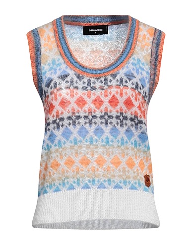 DSQUARED2 Jumper Orange 43% Mohair wool, 31% Polyamide, 17% Alpaca wool, 9% Wool, Cow leather