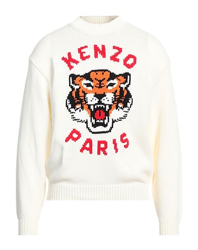 KENZO Jumper Off white 73% Cotton, 25% Nylon, 2% Wool