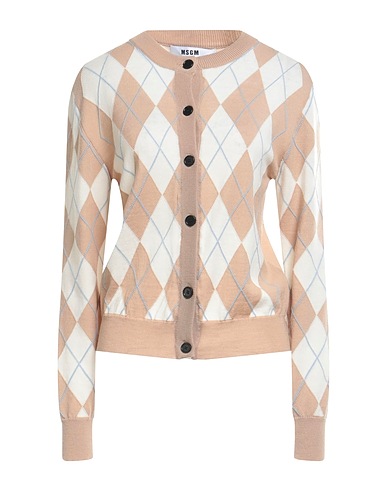 MSGM Cardigan Beige 100% Virgin Wool