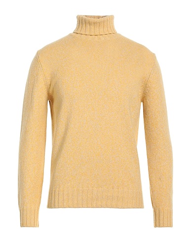 FILIPPO DE LAURENTIIS Cuello alto Amarillo 90% Super 120s Lana, 10% Cachemir