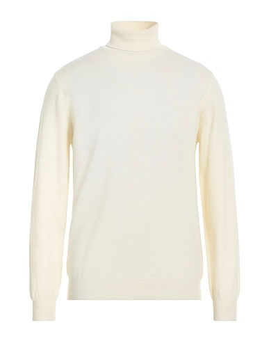 FILIPPO DE LAURENTIIS Polo neck Cream 90% Super 120s Wool, 10% Cashmere