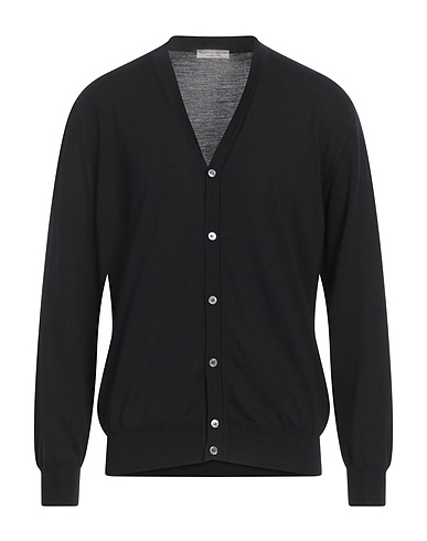 FILIPPO DE LAURENTIIS Cardigan Black 100% Super 120s Wool