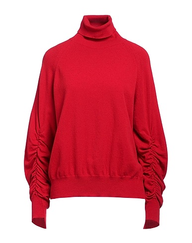SEMICOUTURE Polo neck Red 70% Virgin Wool, 30% Cashmere