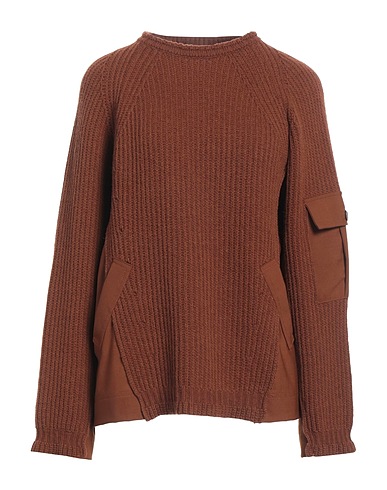 SEMICOUTURE Jumper Brown 80% Wool, 20% Polyamide, Polyester, Virgin Wool, Elastane