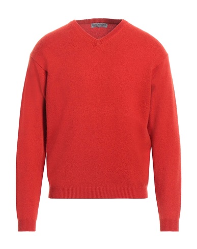 FLORENTINE FLOWERS Cashmere jumper Tomato red 100% Cashmere