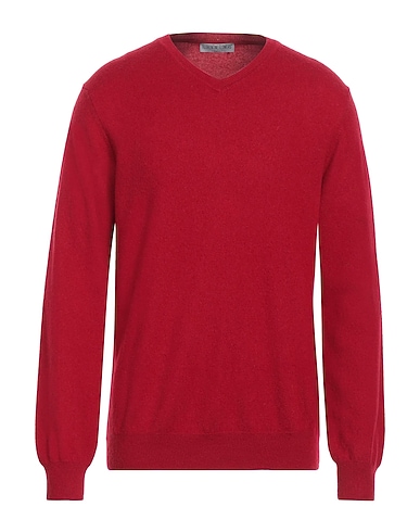 FLORENTINE FLOWERS Maglia in Cachemire Rosso 100% Cachemire