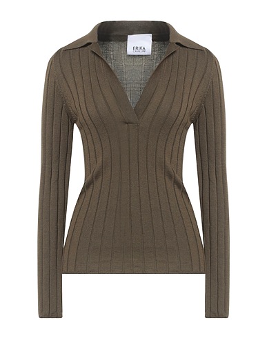 ERIKA CAVALLINI Sweater Khaki 100% Virgin Wool
