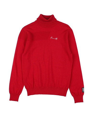 PACIOTTI Polo neck Red 55% Wool, 45% Cotton