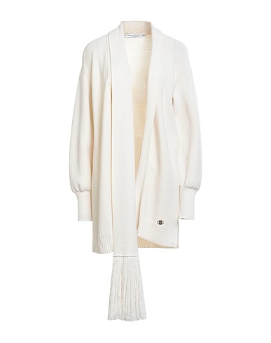 SIMONA CORSELLINI Strickjacke Elfenbein 50% Wolle, 50% Acryl
