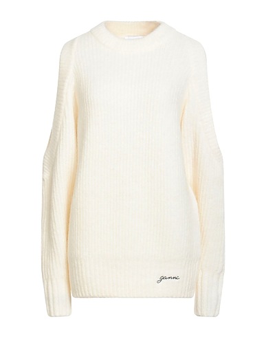 GANNI Sweater Cream 32% Alpaca wool, 32% Merino Wool, 30% Polyamide, 6% Elastane