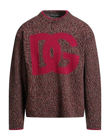 DOLCE&GABBANA Polo neck Brick red 80% Wool, 20% Polyamide