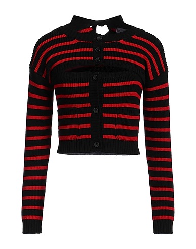 REDValentino Cardigan Red 100% Virgin Wool, Cotton, Viscose