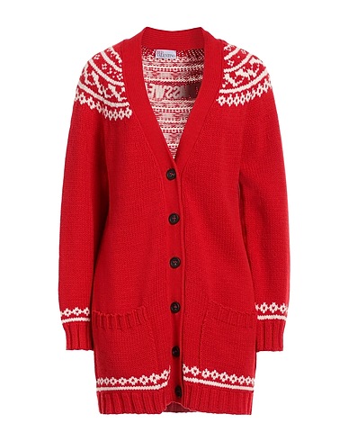 REDValentino Cardigan Red 50% Acrylic, 50% Wool