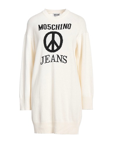 MOSCHINO JEANS Short dress Ivory 35% Polyamide, 30% Viscose, 30% Wool, 5% Cashmere