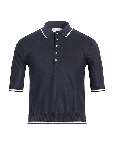 THOM BROWNE Pullover Blu navy 60% Seta, 40% Cotone