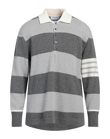 THOM BROWNE Jumper Grey 100% Virgin Wool