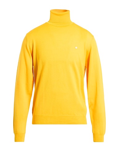 MANUEL RITZ Rollkragenpullover Gelb 100% Wolle