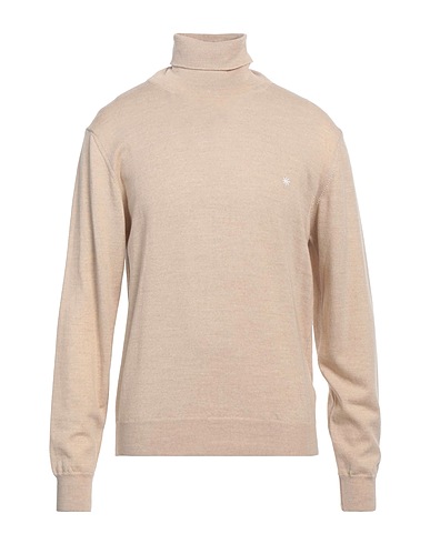 MANUEL RITZ Polo neck Beige 100% Wool