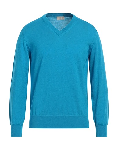 ALTEA Pullover Azurblau 100% Schurwolle