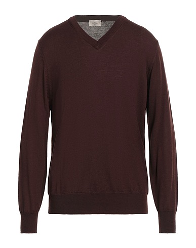 ALTEA Sweater Dark brown 100% Virgin Wool