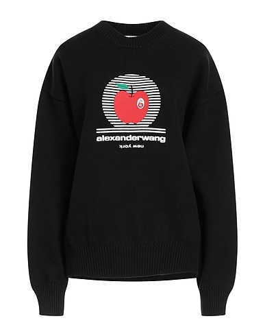 ALEXANDER WANG Sweater Black 100% Cotton, Polyamide, Elastane
