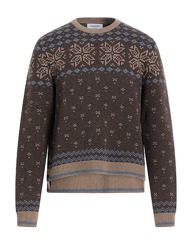 THOM BROWNE Pullover Schokobraun 100% Schurwolle