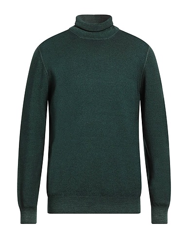 LARDINI Polo neck Dark green 100% Wool
