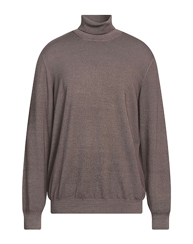 LARDINI Polo neck Khaki 100% Wool