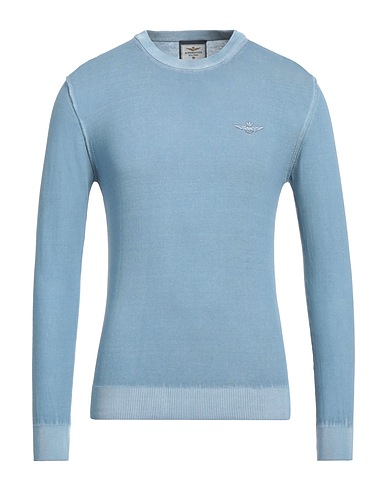 AERONAUTICA MILITARE Jumper Light blue 100% Cotton