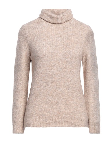 KANGRA Polo neck Beige 37% Alpaca wool, 30% Cotton, 24% Polyamide, 7% Wool, 2% Elastane