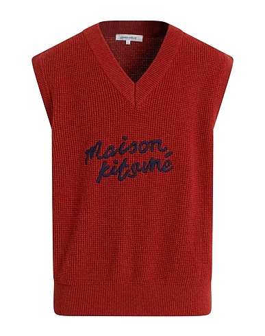 MAISON KITSUNÉ Jumper Brick red 100% Wool