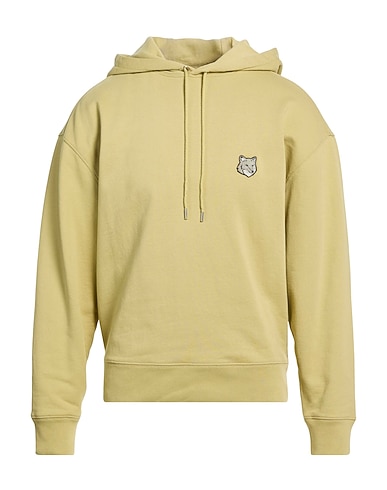 MAISON KITSUNÉ Hooded track jacket Sage green 100% Cotton