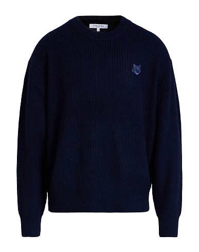 MAISON KITSUNÉ Jumper Midnight blue 47% Wool, 38% Viscose, 10% Polyamide, 5% Cashmere