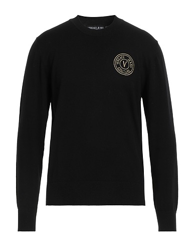 VERSACE JEANS COUTURE Jumper Black 95% Cotton, 5% Cashmere