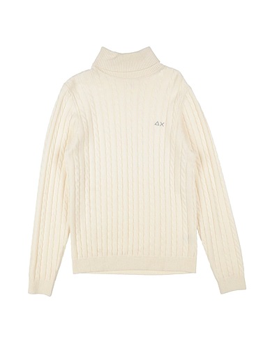 SUN 68 Polo neck Cream 47% Merino Wool, 38% Viscose, 10% Polyamide, 5% Cashmere