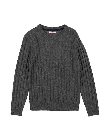 SUN 68 Sweater Grey 47% Merino Wool, 38% Viscose, 10% Polyamide, 5% Cashmere