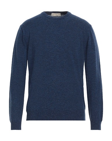 CASHMERE COMPANY 풀오버 블루 100% 질롱 울
