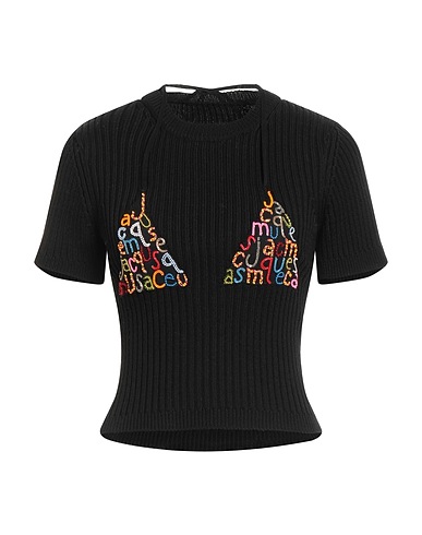 JACQUEMUS Jumper Black 97% Cotton, 3% Polyamide, Glass