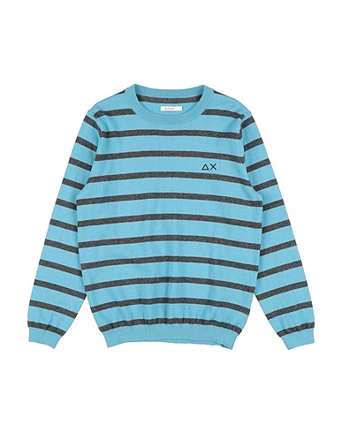 SUN 68 Pullover Celeste 50% Lana Merino, 50% Cotone
