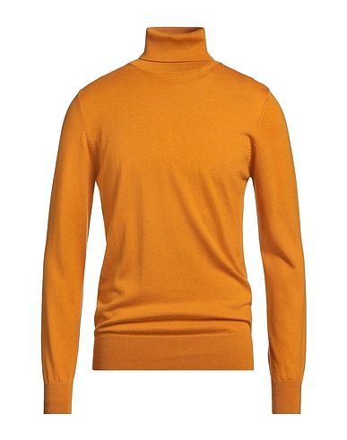 CASHMERE COMPANY Rollkragenpullover Senf 40% Wolle, 30% Kaschmir, 15% Seide, 15% Nylon