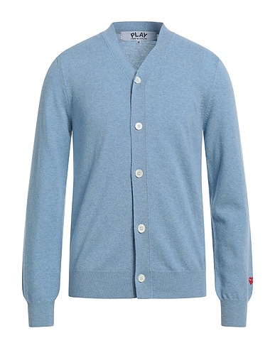 COMME des GARÇONS PLAY Cardigan Light blue 100% Wool