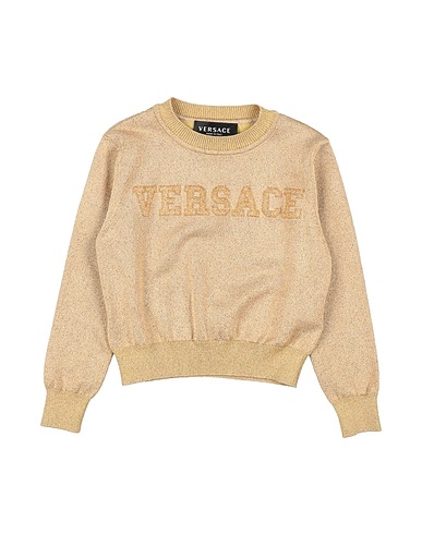 VERSACE YOUNG Pullover Oro 61% Acetato, 30% Poliammide, 6% Poliestere metallizzato, 3% Elastan