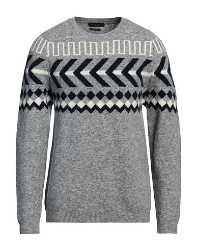 DANIELE FIESOLI Pullover Grigio chiaro 76% Lana Merino, 19% Poliammide, 5% Elastan