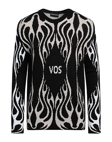 VISION OF SUPER Jumper Black 50% Merino Wool, 50% Acrylic
