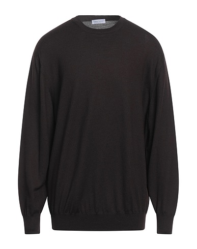 GRAN SASSO Jumper Dark brown 100% Virgin Wool